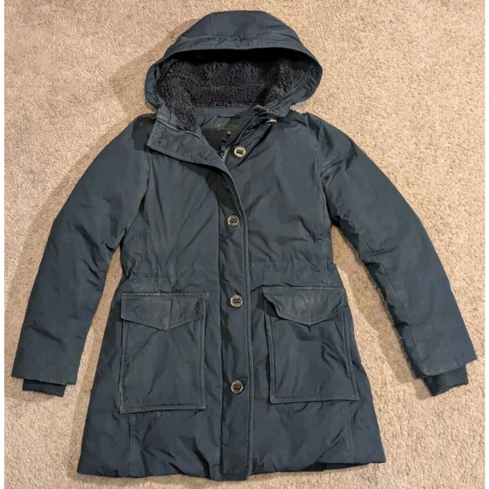 Uniqlo Parka Down Jacket Navy Blue Women's XS